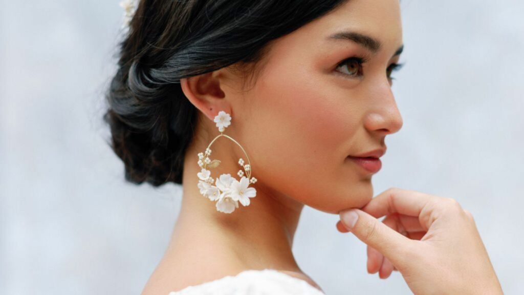 A Woman wearing earings